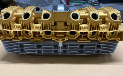 Powder Coated Engine Casings